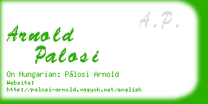 arnold palosi business card