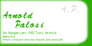 arnold palosi business card